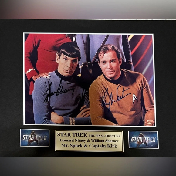 - William shatner LEONARD NIMOY MR. Spock signed photo STAR TREK - Picture 1 of 1